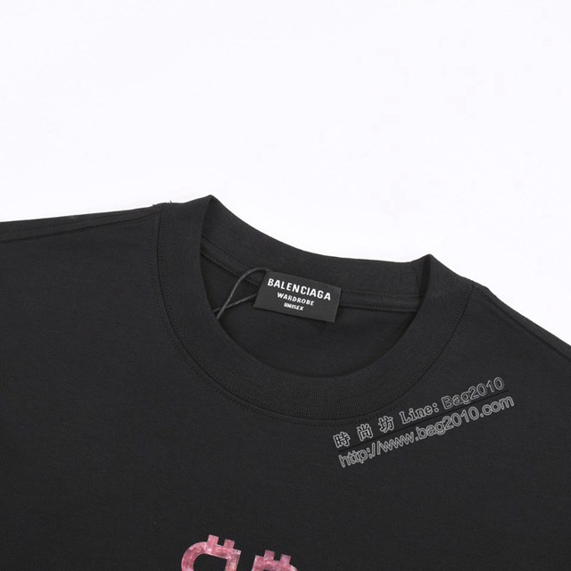 Balenciaga專櫃巴黎世家2023SS新款印花T恤 男女同款 tzy2824